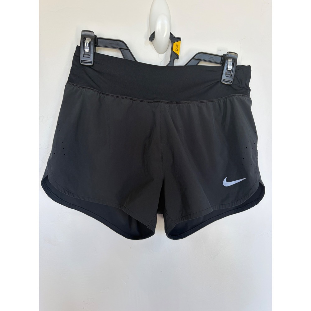 Nike Dri-FIT Running Shorts Womens Black Laser Cut Perforated Athletic Gym Small